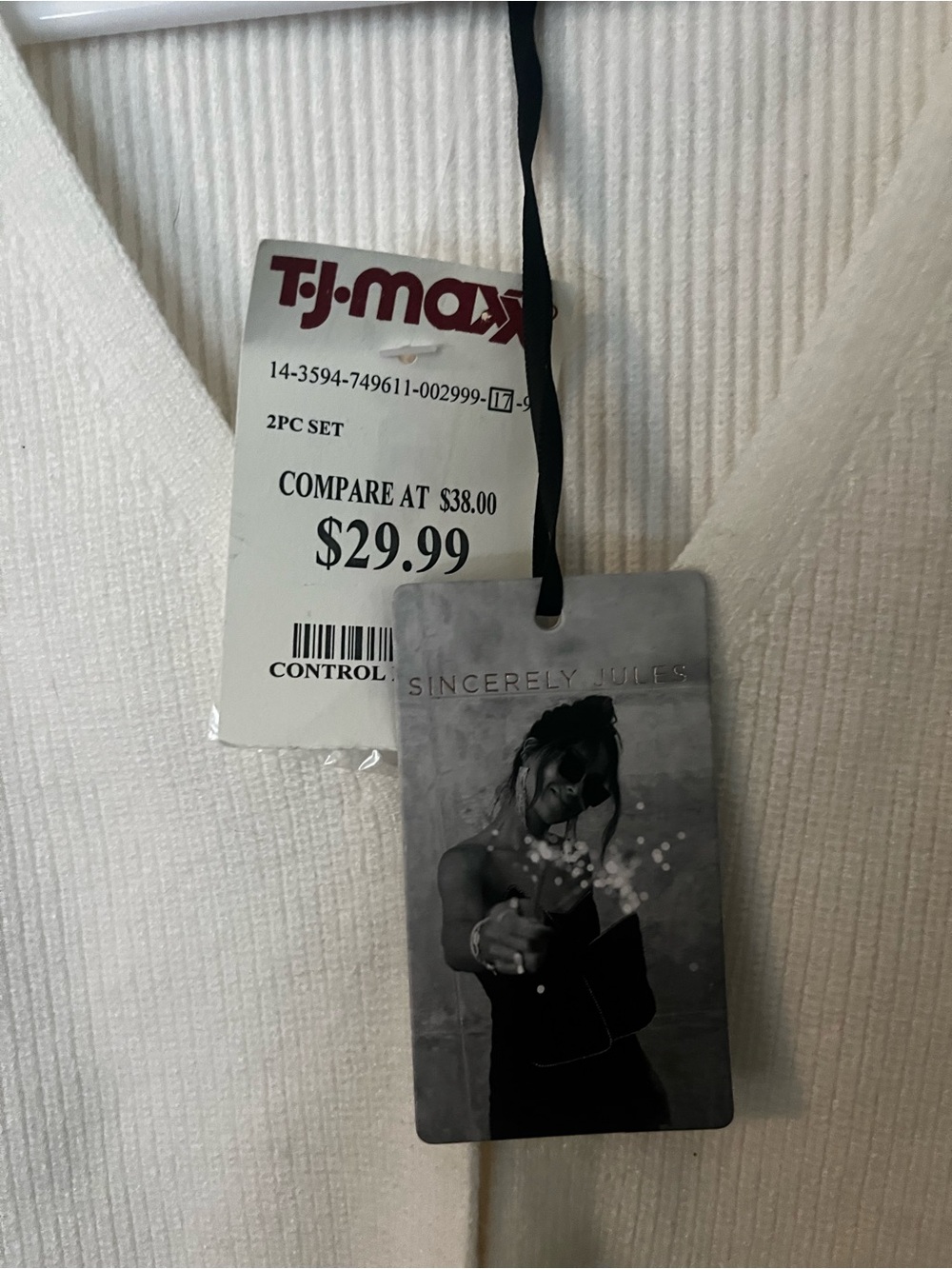 Sincerely Jules Cream Ribbed Button-Front Knit Vest - Picture 3 of 3